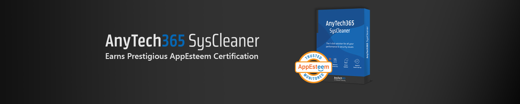 AnyTech365 SysCleaner Achieves Prestigious AppEsteem Certification
